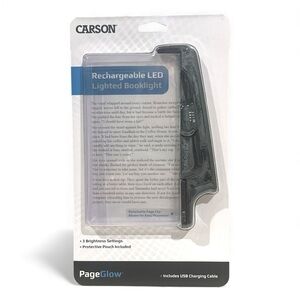 Rechargeable LED Lighted Booklight - Black